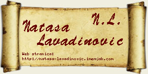 Nataša Lavadinović vizit kartica